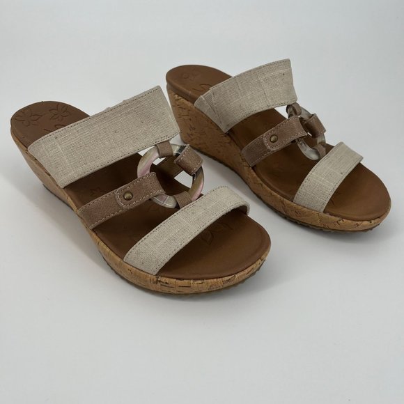 Skechers Shoes - Skechers Womens Beverlee Sail Away Wedge Sandal Heel Size 6 Tan Neutral Comfort